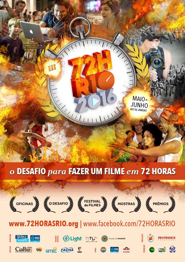 As inscrições do 72HORAS RIO festival de Filmes estão abertas até dia 30 de abril!