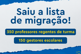 Migração: Listagem de 500 professores da Rede  aptos à Ampliação de Jornada de trabalho para 40h